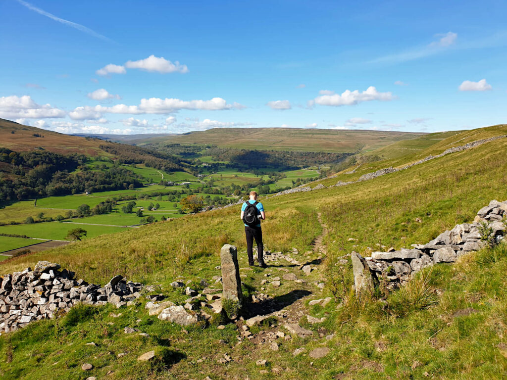 A more gradual and slow descent back to the village of Buckden. In the photo you can see along the valley further into the Yorkshire Dales National Park