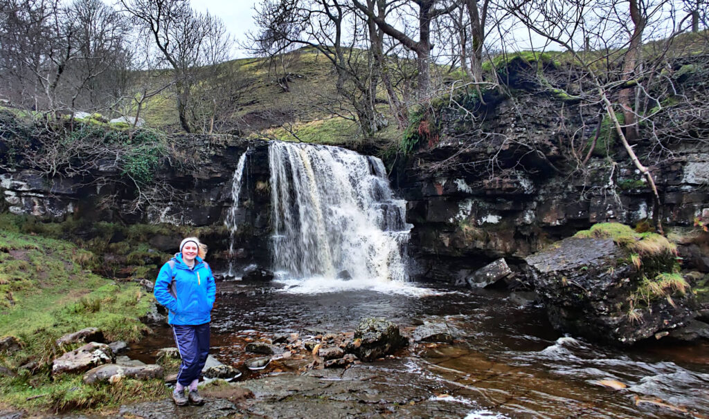 A beautiful Yorkshire Dales waterfall - the upper part of East Gill Force. The water drops from 4.5 metres into a small plunge pool