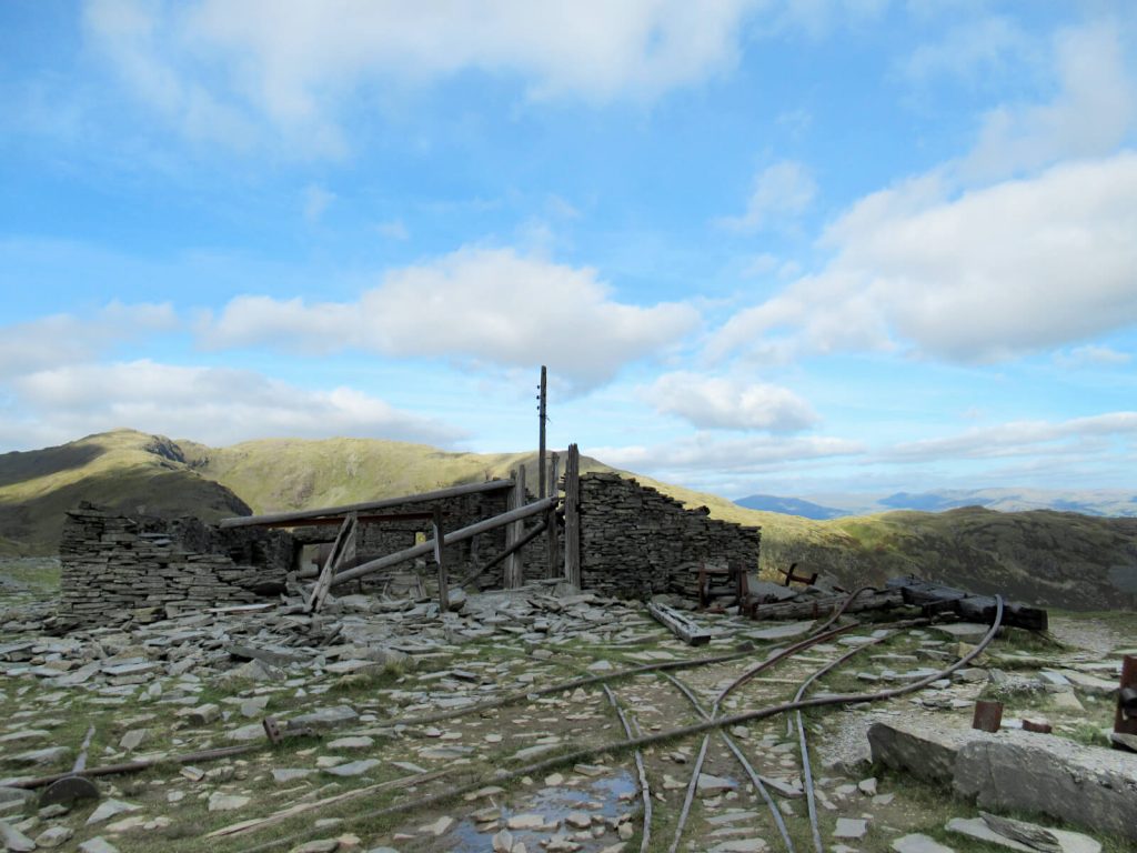 The old quarry on the descent from the Old Man of Coniston