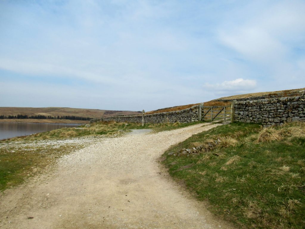 On the northern side of the reservoir, the path splits (although later rejoins)