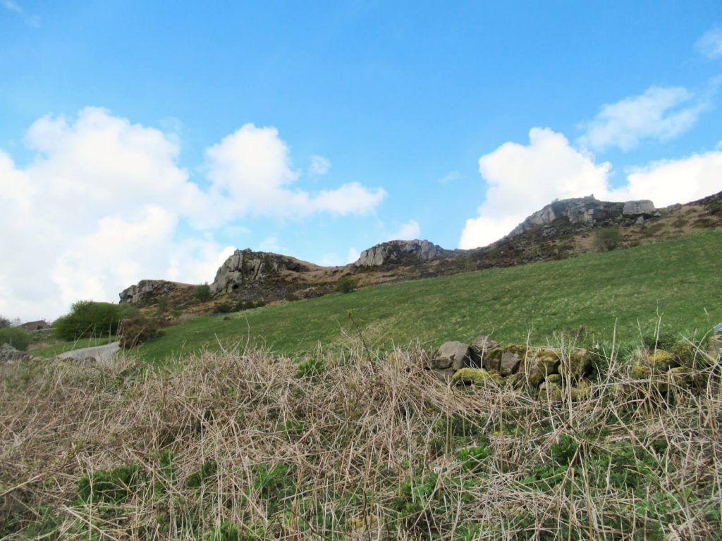 Looking up at The Roaches - this can be an additional walk after completing the Lud's Church Walk.