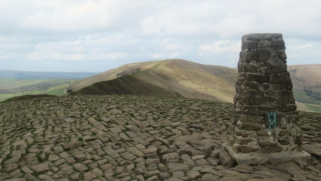 The shortest of short walks in the Peak District. The quickest route to the trig point of Mam Tor (pictured) takes just 15 minutes each way and you'll be greeted by these fantastic views over the countryside.