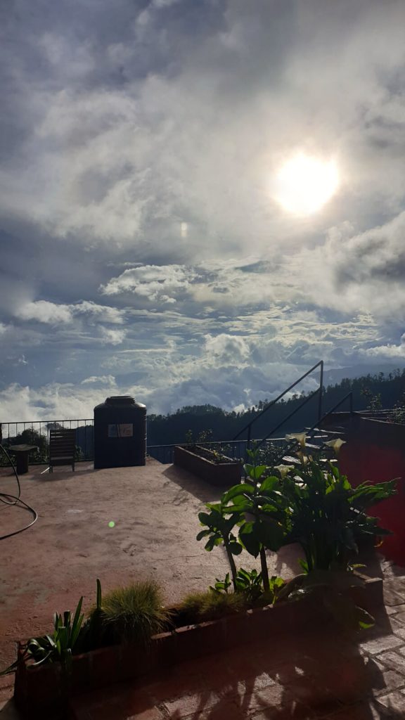 Afternoon sun captured from inside my room at La Cumbre, sometimes the clouds just feel alive