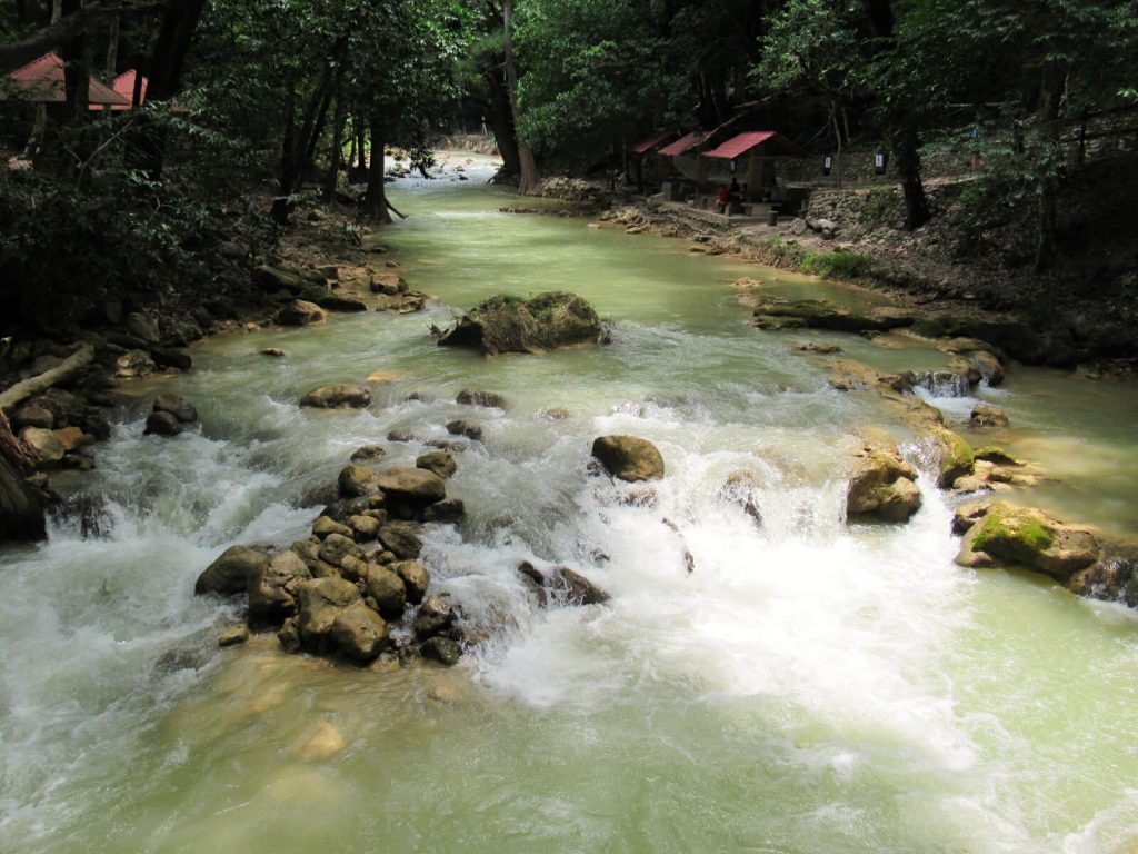 Swimming is allowed at El Chiflon, but not during rainy season