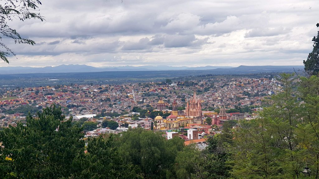 Looking over the colonial city of San Miguel de Allende from the city's most famous mirador