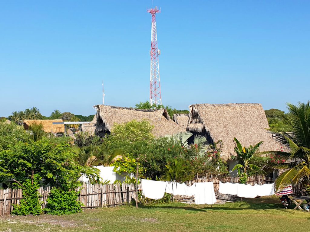 Looking over the cabanas of El Paredon